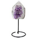 Polished Natural Amethyst on Stand - Large